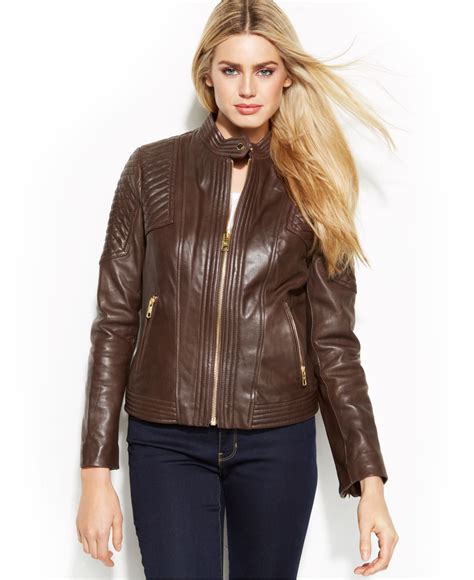 michael kors leather jacket ebay